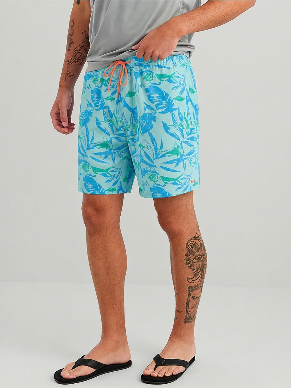 Huk Pursuit Volley Swim Short Bathing Suit Trunks Mens size medium 352